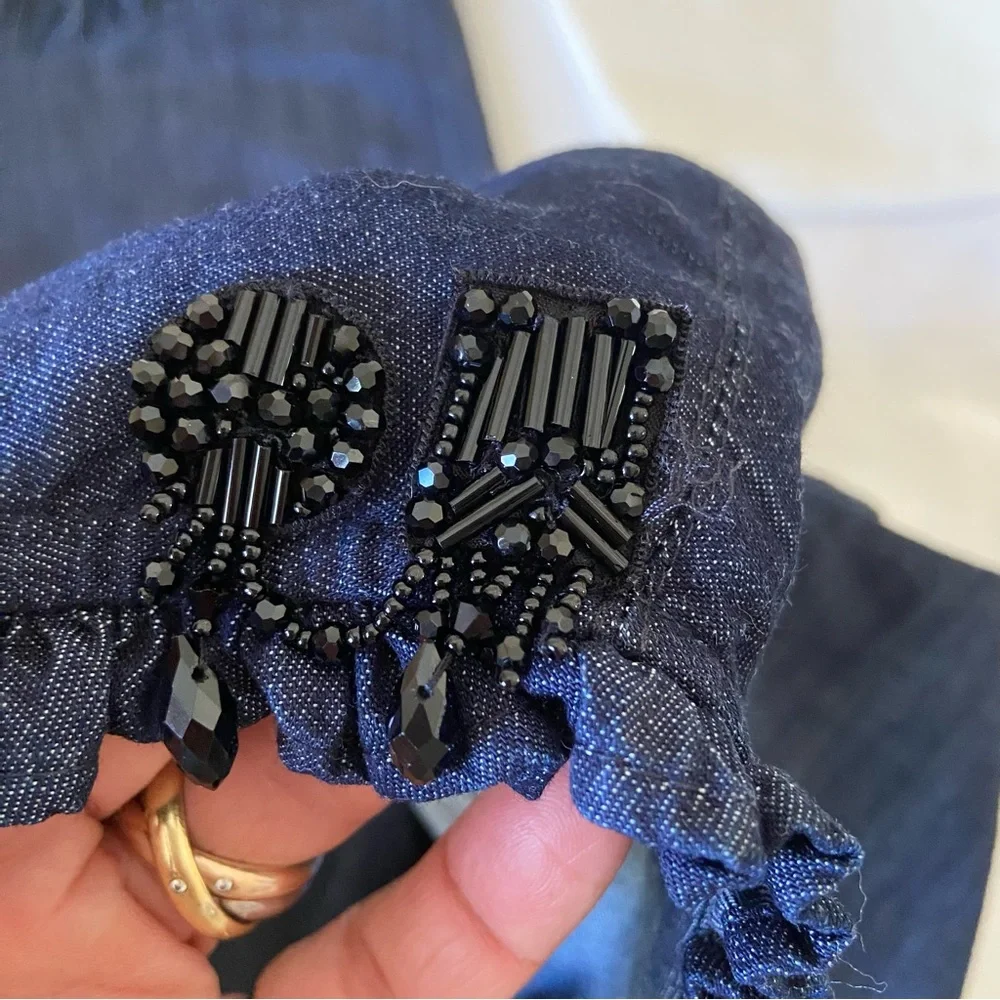 MaxMara Cotton Denim Dress, Midnight Blue - Sz 6 - Picture 4 of 7